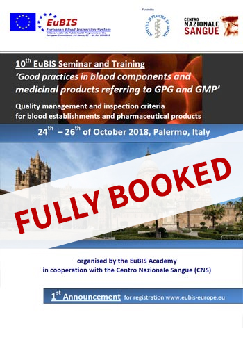 EuBis course Italy, Palermo, 24th - 26th of October 2018