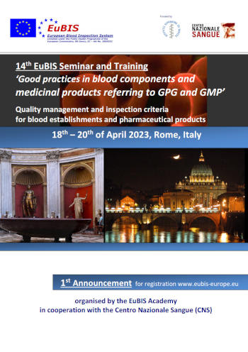 EuBIS Seminar & Training; 18th - 20th of April 2023, Rome, Italy