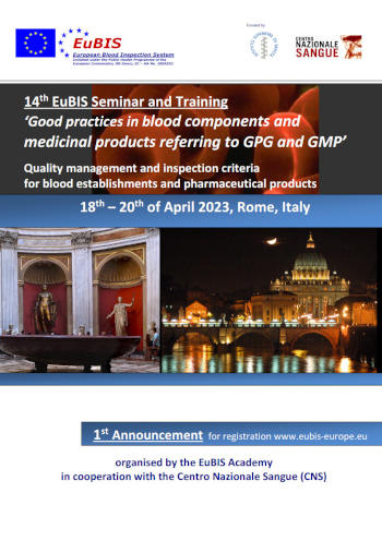 EuBIS Seminar & Training; 18th - 20th of April 2023, Rome, Italy EuBIS Seminar & Training; 18th - 20th of April 2023, Rome, Italy